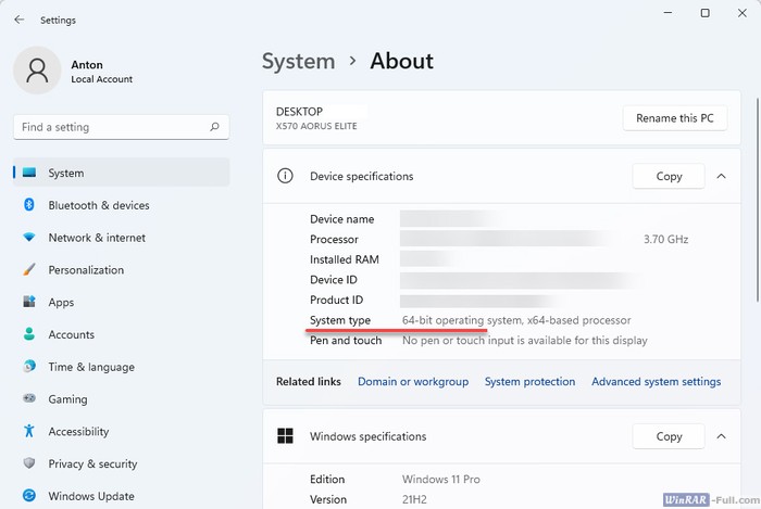 Find out the Windows Version